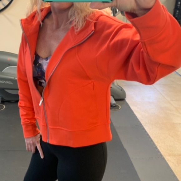 🎁LULULEMON COTTON FRENCH TERRY ZIP HOODIE/JACKET-AUTUMN RED-10/12 - Picture 3 of 16